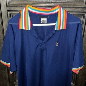 Large Blue Psycho Bunny polo